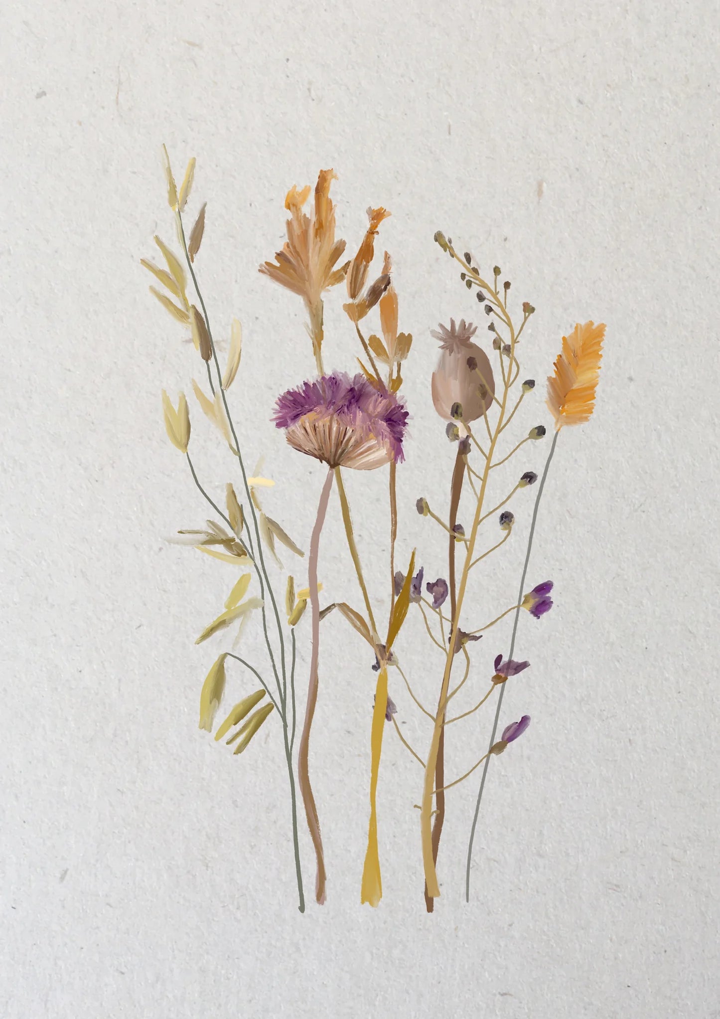 kaart droogbloemen.